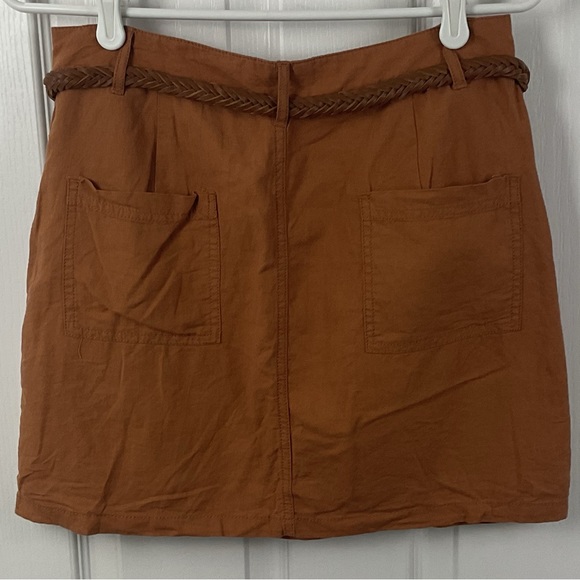 NWT GBG Women’s Coopertone Arden Linen Belted Short Skirt, Size Small - Picture 2 of 6